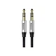 Кабель мультимедийный Jack 3.5mm Yiven M30 M/M 1.5m silver-black Baseus (CAM30-CS1) - изображение 1