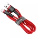 Кабель type-c 2m Baseus Cafule красный усиленный CATKLF-C09 - изображение 1
