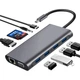 Док-станция MDN Type-C на HDMI USB 3.0 LAN VGA PD 90W для MacBook Apple(TypeC-HUB-11-in-1) - изображение 4