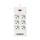 Фільтр-подовжувач AURA Energy 6+4 USB-A + 2 USB-C (PD) 2M White - зображення 2