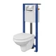 Инсталляция CERSANIT Aqua 02 Mech Set B206 + унитаз Delfi с сиденьем Soft Close полипропилен + панель смыва - изображение 2