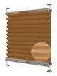 Жалюзі-плісе Wenster тканинні Cosimo One VSM1 Crepe Metallic 303 40х90 см Блискучий Темно-золотий (631404019580) - зображення 1