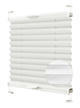 Жалюзі-плісе Wenster тканинні Cosimo One VSM1 Crepe Metallic 307 70х130 см Блискучий Білий (671354019592) - зображення 1