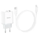Зарядное устройство СЗУ с кабелем HOCO Type-C to Lightning dual Port C105A |1USB/1Type-C, 20W/3A, PD/QC| - изображение 1