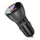 Автомобільний зарядний пристрій ACEFAST B7 metal 45W 2xUSB with digital display black - зображення 2
