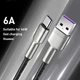 Кабель Baseus Cafule Metal Data Type-C 66W (1m) CAKF000101 черный - изображение 3