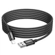 Кабель зарядки и передачи данных Hoco X91 Radiance charging USB to Lightning 3m, 2.4A black - изображение 1