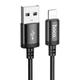 Кабель зарядки и передачи данных Hoco X91 Radiance charging USB to Lightning 3m, 2.4A black - изображение 2