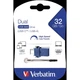 USB флеш накопичувач Verbatim 32GB Dual USB Drive USB 3.0/Type-C (49966) - зображення 2