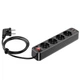 Удлинитель сетевой HOCO Aura 4-bit extension cable socket fast charge NS1 |2USB/1Type-C, 4Sockets, 4000W, 20W/3A, PD/QC, 1.8m| - изображение 6