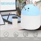 Увлажнитель воздуха и ночник Котик 2в1 Humidifiers с подсведкой, ультразвуковой Голубой - изображение 3