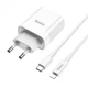 Швидка зарядка для iPhone 8/X/11/12/13/14 Комплект Кабель Type-C Lighting Блок живлення USB-C (Type-C) + USB Hoco 18W White - зображення 2