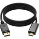 Кабель DisplayPort - HDMI для монітора 4K 30Hz 1.8 м U&P CA04 Black - зображення 3