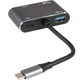 USB-хаб U&P U15 USB Type-C - HDMI + VGA + USB 3.0 + PD 87W Grey (SWE-U15-GY) - зображення 6
