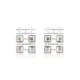 Серьги Космические бриллианты с кристаллами Swarovski 37813 размер 14х11 мм цвет белый позолота Белое Золото - изображение 1