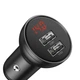 Автомобильное зарядное устройство Baseus Digital Display 24W 2USB 4.8A с вольтметром, тёмно-серый - изображение 5