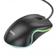 Игровая компьютерная мышь проводная Hoco GM19 Enjoy с RGB подсветкой геймерская для ноутбука и ПК черная - изображение 4