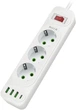 Сетевой фильтр-удлинитель Aura Energy 3+3 USB-A + USB-C (PD) 2 м White (AUEMFP33PD2MW) - изображение 3