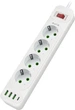 Сетевой фильтр-удлинитель Aura Energy 4+3 USB-A + USB-C (PD) 2 м White (AUEMFP43PD2MW) - изображение 3