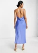 Сукня вечірня міді з розрізом по нозі Asos Синя 10887 3XL (52) - зображення 2