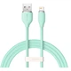 Дата кабель USB 2.0 AM to Lightning 2.0m 2.4A Jelly Liquid Silica Gel Green Baseus (CAGD000106) - зображення 1
