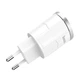 Адаптер сетевой Hoco Thunder C38A |2USB, 2.4A| белый - изображение 2