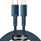 Кабель Baseus High Density Braided Type-C to Lightning 1 метр (CATLGD-03) синий - изображение 3