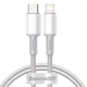 Кабель зарядный Baseus High Density Braided Data Cable Lightning-Type-C 20W 1 м White (CATLGD-02) - изображение 1