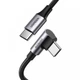 Кабель USB 2.0 Type-C M-M UGREEN US334 2м 20V/5A 100W Braided with Aluminium Shell 70645 Черный - изображение 2