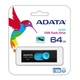 USB флеш-накопичувач, флешка A-DATA AUV 320 USB3.1 Gen.1 64GB BLACK/BLUE (AUV320-64G-RBKBL) - зображення 3