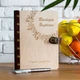 Іменна книга кулінарних рецептів з гравіюванням на замовлення, А5, 100 аркушів слонова кістка в клітинку, Світле дерево, WOODPRESENT - зображення 3
