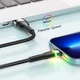 Кабель Essager Colorful LED USB-A to Lightning 2.4A USB Cable Fast Charging 1 м Black (EXCL-XCD01) - зображення 7