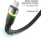 Кабель Essager Colorful LED USB-A to Lightning 2.4A USB Cable Fast Charging 1 м Black (EXCL-XCD01) - зображення 9