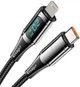 Кабель Essager LED Digital Display USB Type C x Lightnining PD 20 Вт 1 м Чорний (EXCTL-YD01) - зображення 3