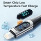 Кабель Essager LED Digital Display USB Type C x Lightnining PD 20 Вт 1 м Чорний (EXCTL-YD01) - зображення 8