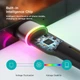 Кабель Essager Colorful LED USB-A x USB Type C 3 A 1 м Чорний (EXCT-XCD01) - зображення 7