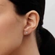 Сережки LUNET з білого золота, з діамантами 322531121 - изображение 2