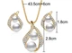 Комплект сережки з підвіскою Primolux "Pearls" - Gold - зображення 5