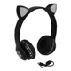 Беспроводные детские Bluetooth наушники с кошачьими ушками и подсветкой Cat VZV-23M Черные - изображение 2