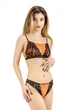 Комплект женский кружевной топ и стринги Felisiya Lingerie Оранжевый 2009+220-395с170 S - изображение 3