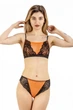 Комплект женский кружевной топ и трусики-бразилиана Felisiya Lingerie Оранжевый 2009+209-395с170 S - изображение 4
