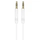 Аудіокабель Borofone BL16 AUX 3.5 мм – AUX 3.5 мм 1 м білий - изображение 1