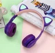 Наушники Bluetooth УШКИ CATear LED беспроводные RGB 360 мАч Фиолетовые CPM-047-Violet - изображение 4