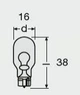 Автомобильная лампа: WY16W 12V W2.1X9.5D OSRAM (4052899230460) - изображение 2
