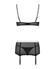 Еротичний костюм покоївки Obsessive Maidme set 5pcs чорно-білий L/XL - зображення 6