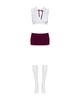 Эротический костюм студентки Obsessive Student 4 pcs costume красно-белый L/XL - изображение 3