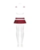 Эротический костюм школьницы с мини-юбкой Obsessive Schooly 5pcs costume бело-красный L/XL - изображение 6