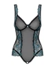 Сетчатое боди на косточках Obsessive Amanta teddy S/M, черное, с доступом - изображение 5