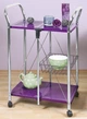 Сервировочная тележка Wenko Sunny Silver складная 35,5 x 8,5 x 27 см, металл, хром, пластик, фиолетовый - изображение 5