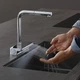 Смеситель для кухни с выдвижным изливом HANSGROHE FRANCO 73830000 - изображение 3